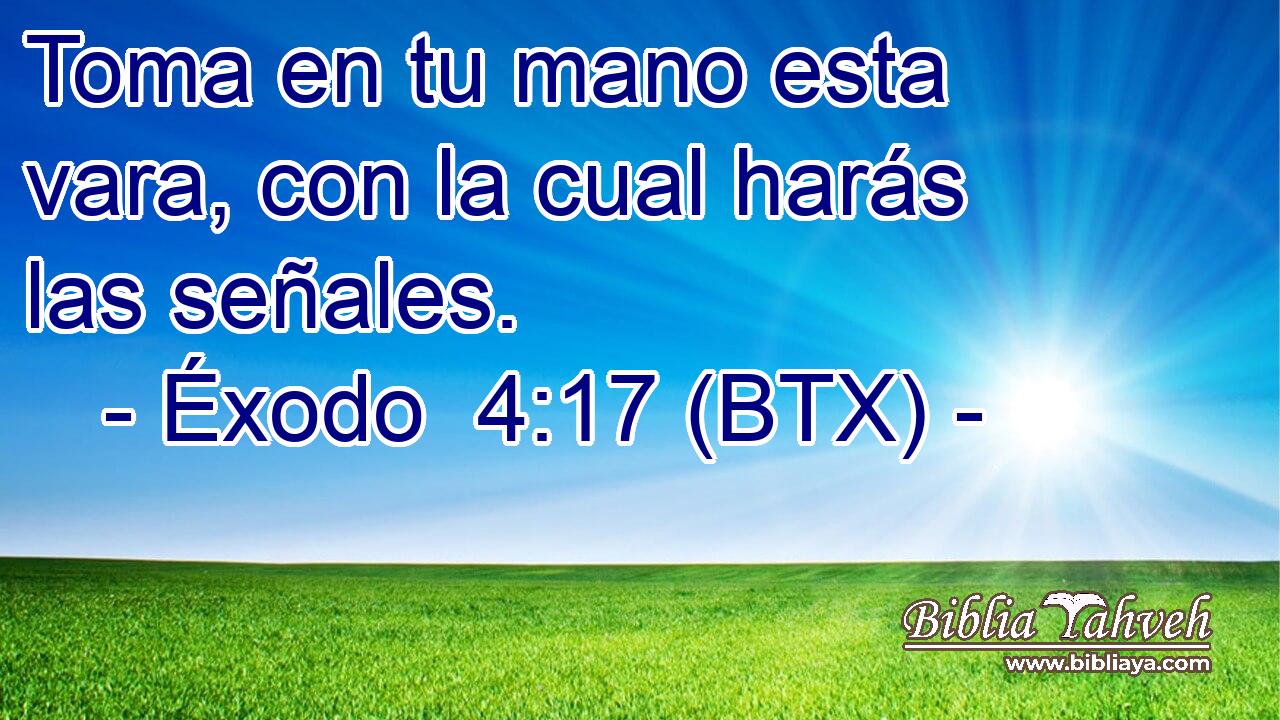Toma en tu mano esta vara, con la cual harás las señales.
