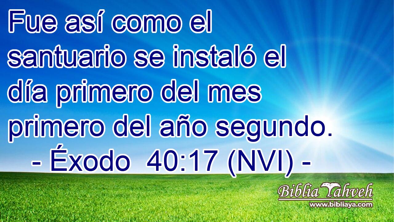  Fue así como el santuario se instaló el día primero del mes primero del año segundo. 