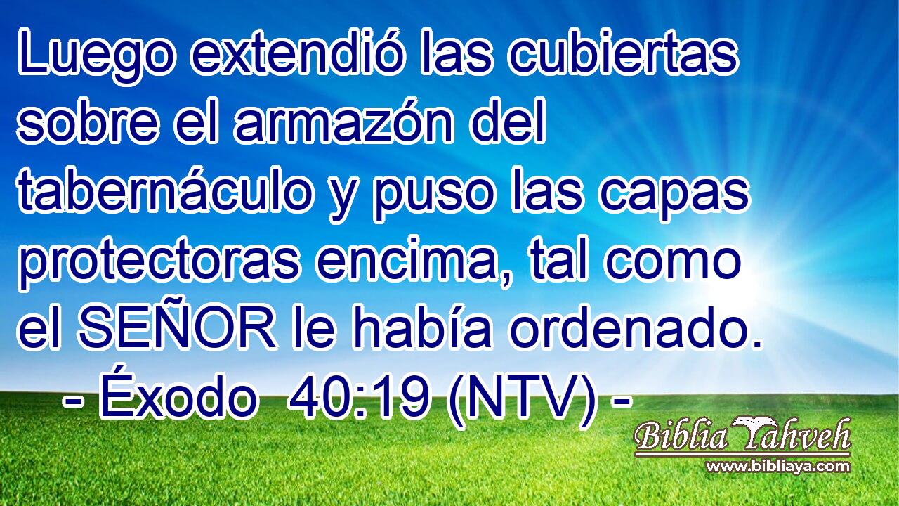 Luego extendió las cubiertas sobre el armazón del tabernáculo y puso las capas protectoras encima, tal como el SEÑOR le había ordenado.