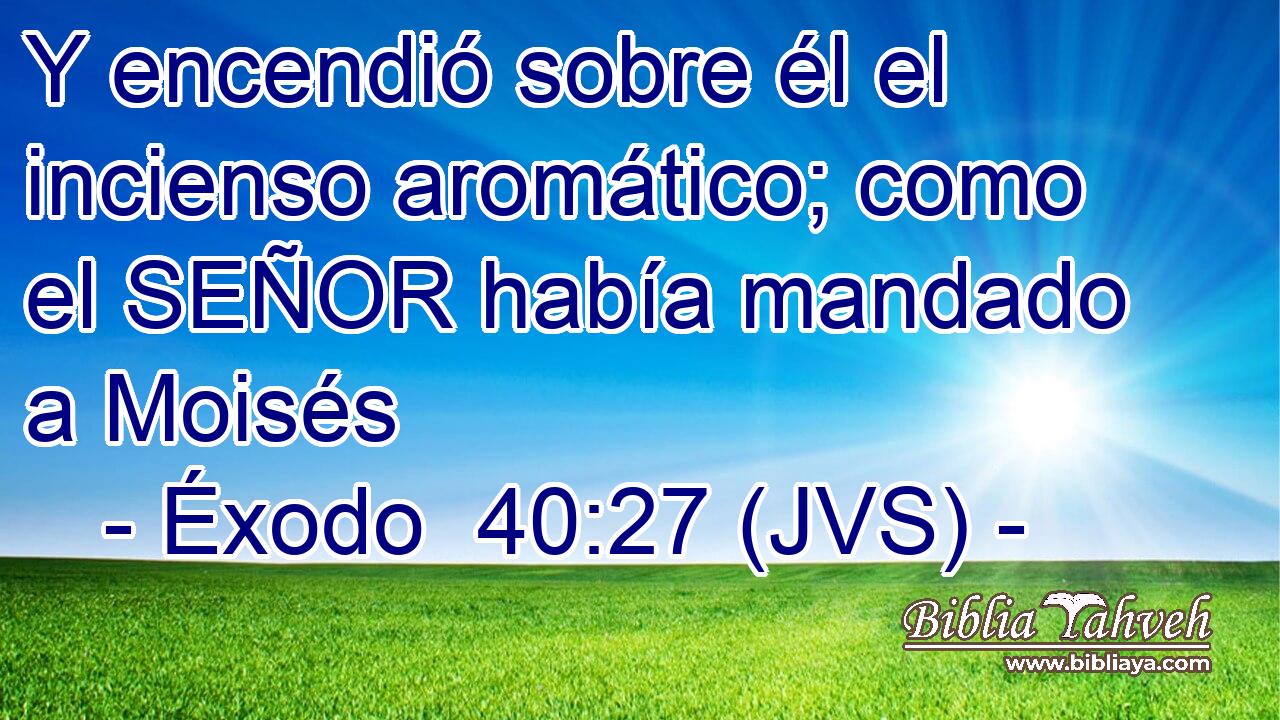 Y encendió sobre él el incienso aromático; como el SEÑOR había mandado a Moisés