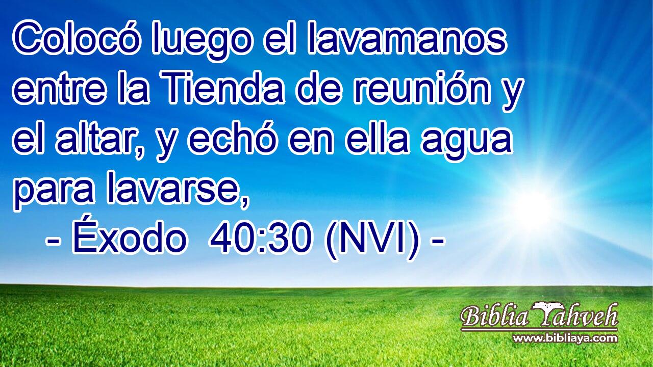  Colocó luego el lavamanos entre la Tienda de reunión y el altar, y echó en ella agua para lavarse, 
