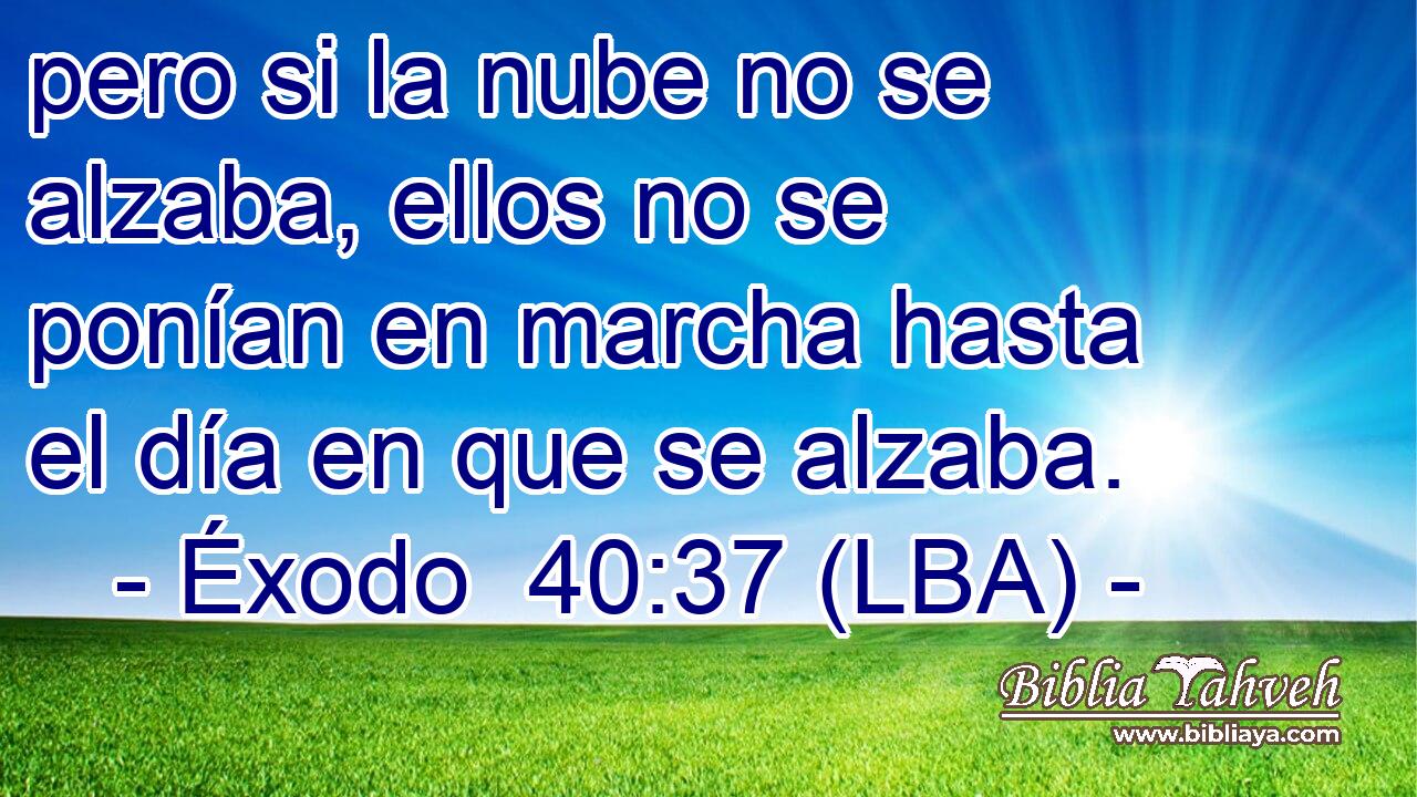 pero si la nube no se alzaba, ellos no se ponían en marcha hasta el día en que se alzaba.
