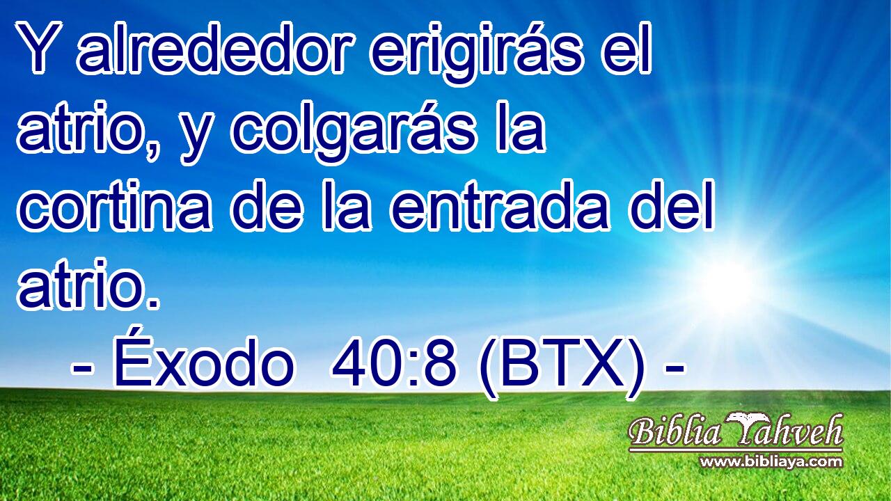 Y alrededor erigirás el atrio, y colgarás la cortina de la entrada del atrio.