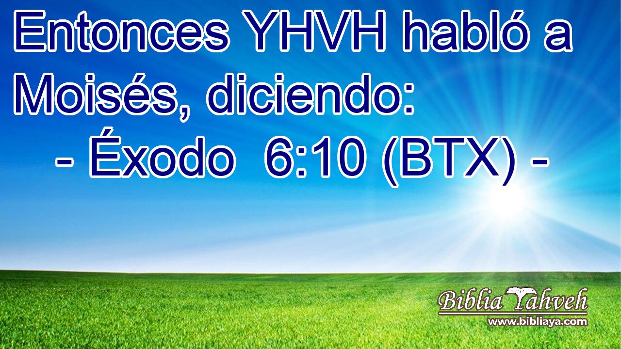Entonces YHVH habló a Moisés, diciendo: