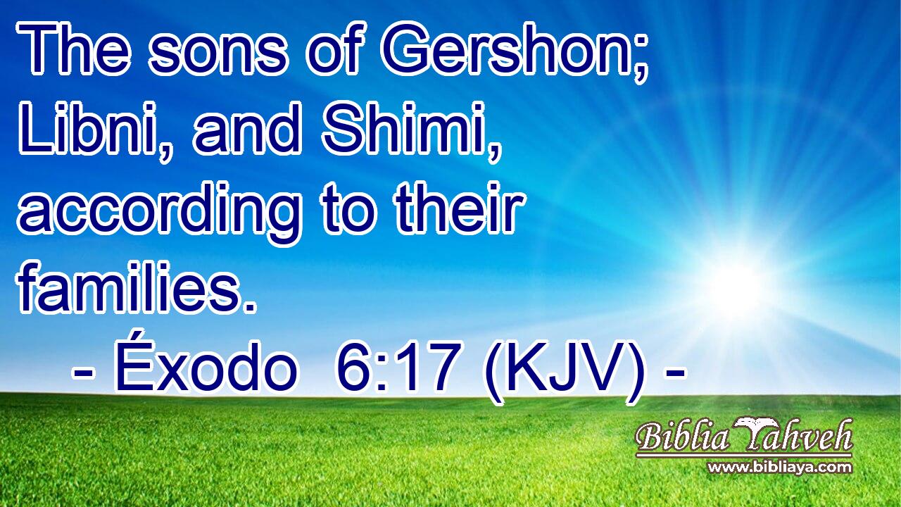 The sons of Gershon; Libni, and Shimi, according to their families.