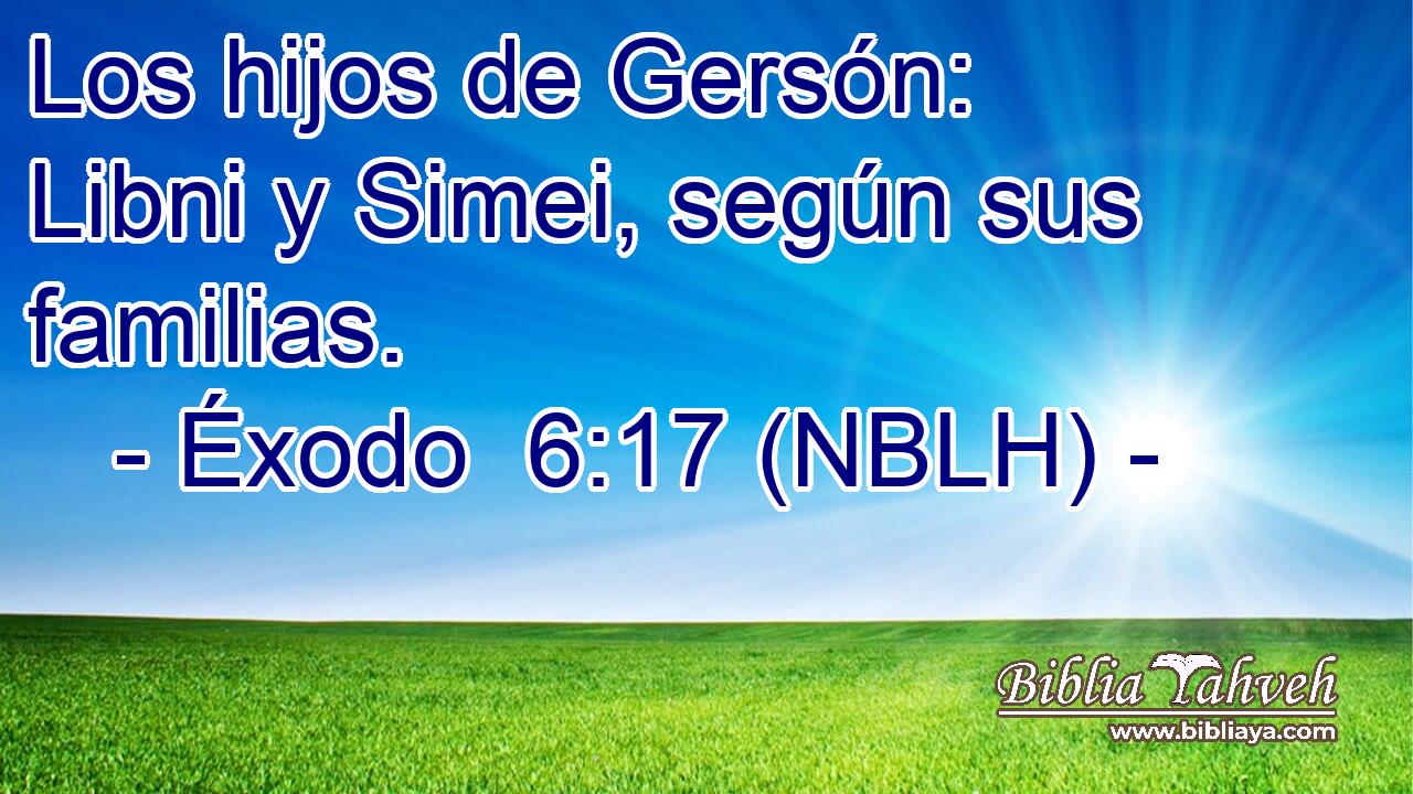  Los hijos de Gersón: Libni y Simei, según sus familias. 