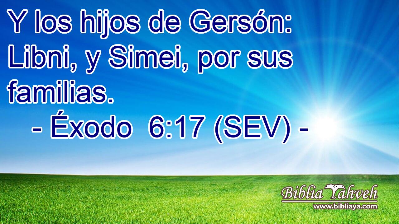Y los hijos de Gersón: Libni, y Simei, por sus familias.