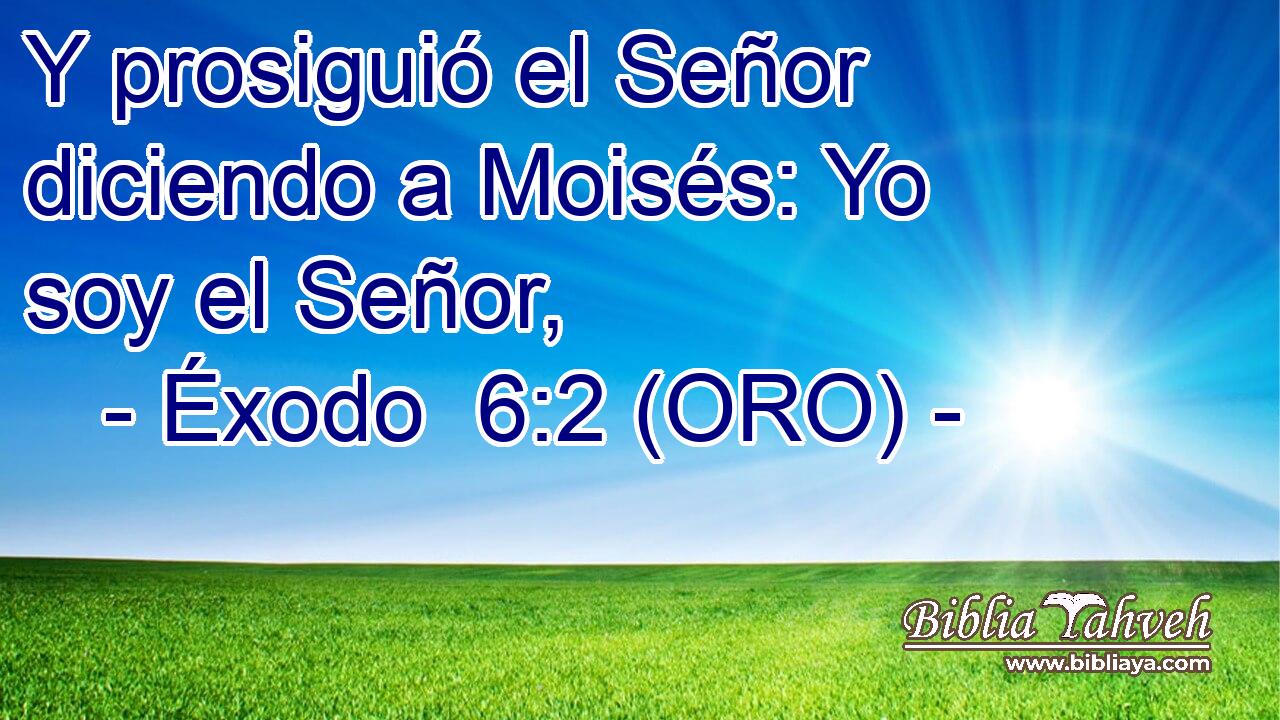  Y prosiguió el Señor diciendo a Moisés: Yo soy el Señor, 