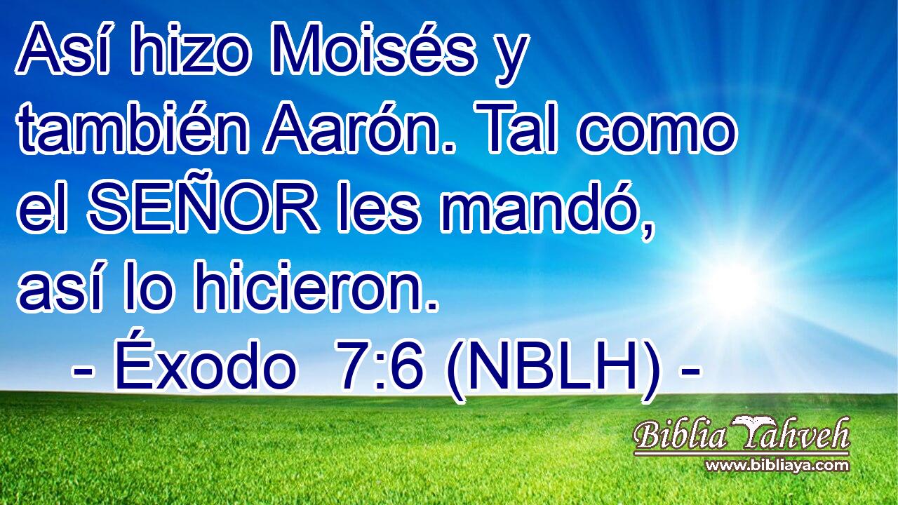  Así hizo Moisés y también Aarón. Tal como el SEÑOR les mandó, así lo hicieron. 