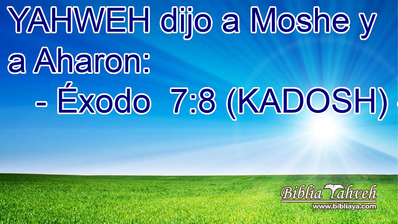  YAHWEH dijo a Moshe y a Aharon: 