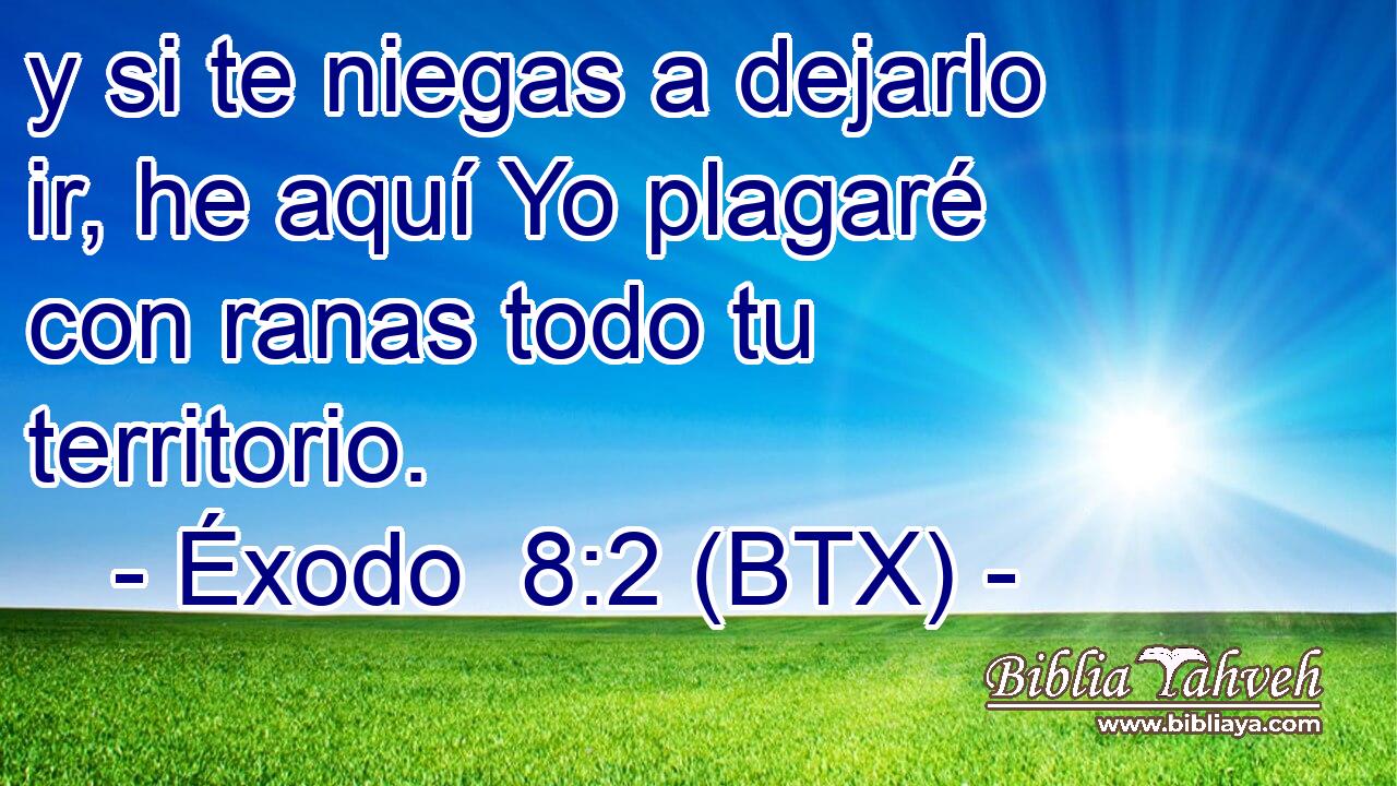 y si te niegas a dejarlo ir, he aquí Yo plagaré con ranas todo tu territorio.