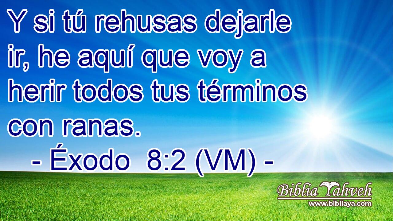  Y si tú rehusas dejarle ir, he aquí que voy a herir todos tus términos con ranas. 