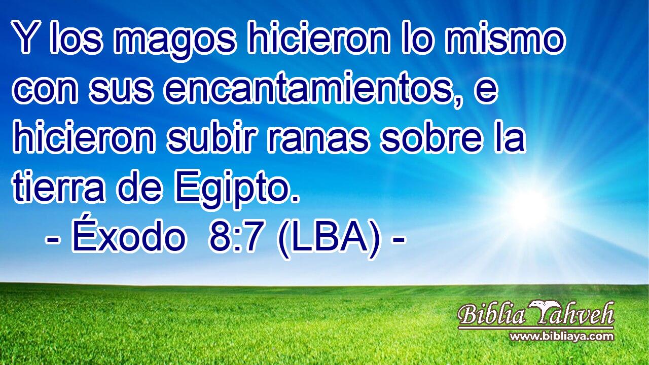 Y los magos hicieron lo mismo con sus encantamientos, e hicieron subir ranas sobre la tierra de Egipto.
