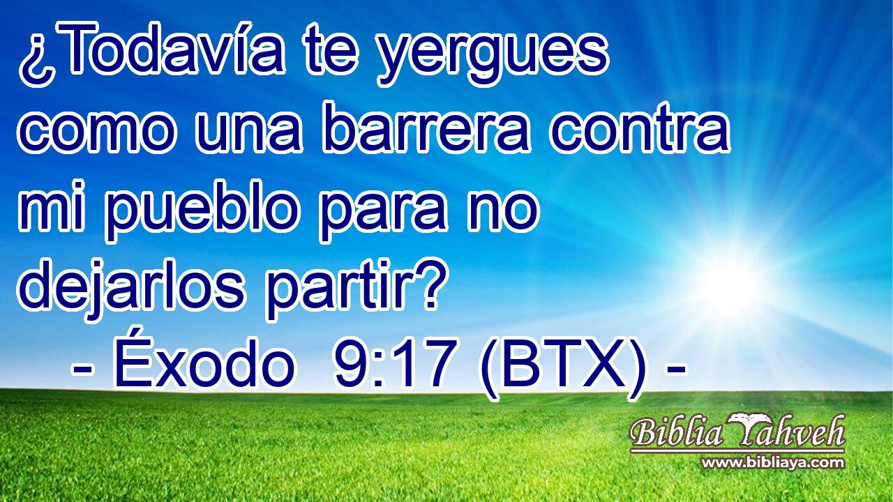 ¿Todavía te yergues como una barrera contra mi pueblo para no dejarlos partir?