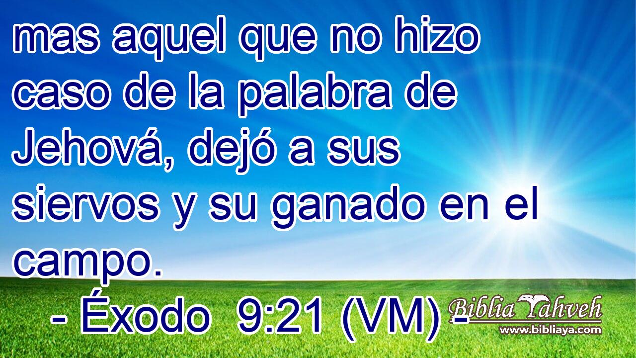  mas aquel que no hizo caso de la palabra de Jehová, dejó a sus siervos y su ganado en el campo. 