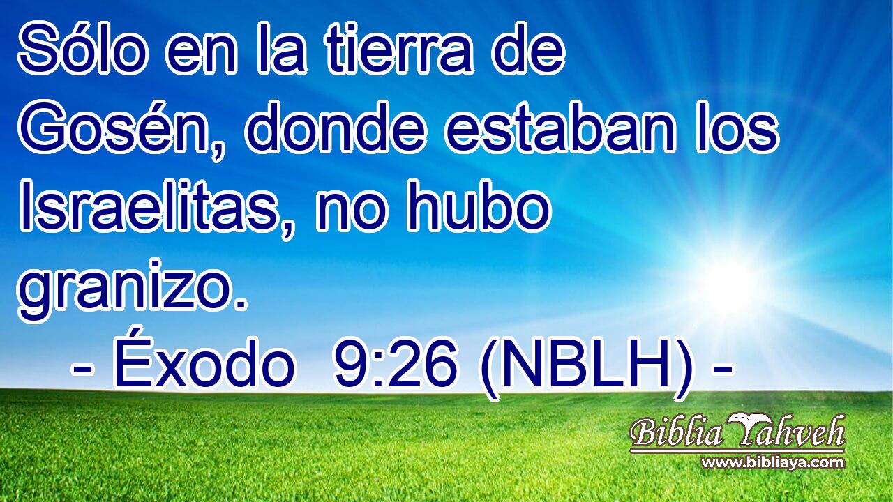 Sólo en la tierra de Gosén, donde estaban los Israelitas, no hubo granizo. 
