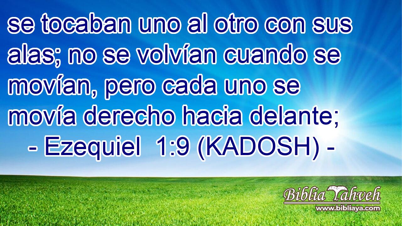  se tocaban uno al otro con sus alas; no se volvían cuando se movían, pero cada uno se movía derecho hacia delante; 