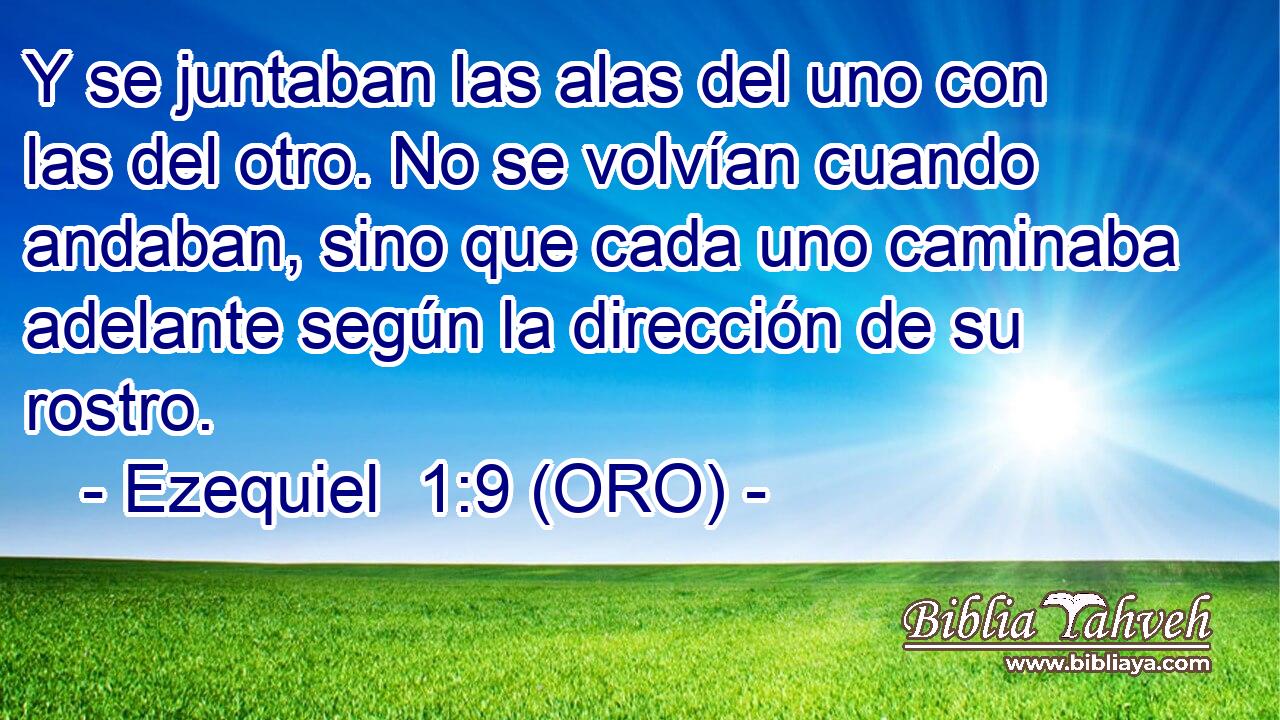  Y se juntaban las alas del uno con las del otro. No se volvían cuando andaban, sino que cada uno caminaba adelante según la dirección de su rostro. 