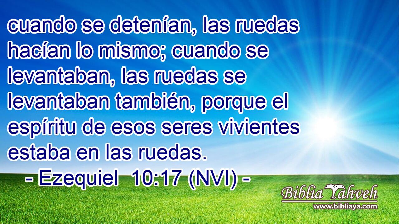  cuando se detenían, las ruedas hacían lo mismo; cuando se levantaban, las ruedas se levantaban también, porque el espíritu de esos seres vivientes estaba en las ruedas. 