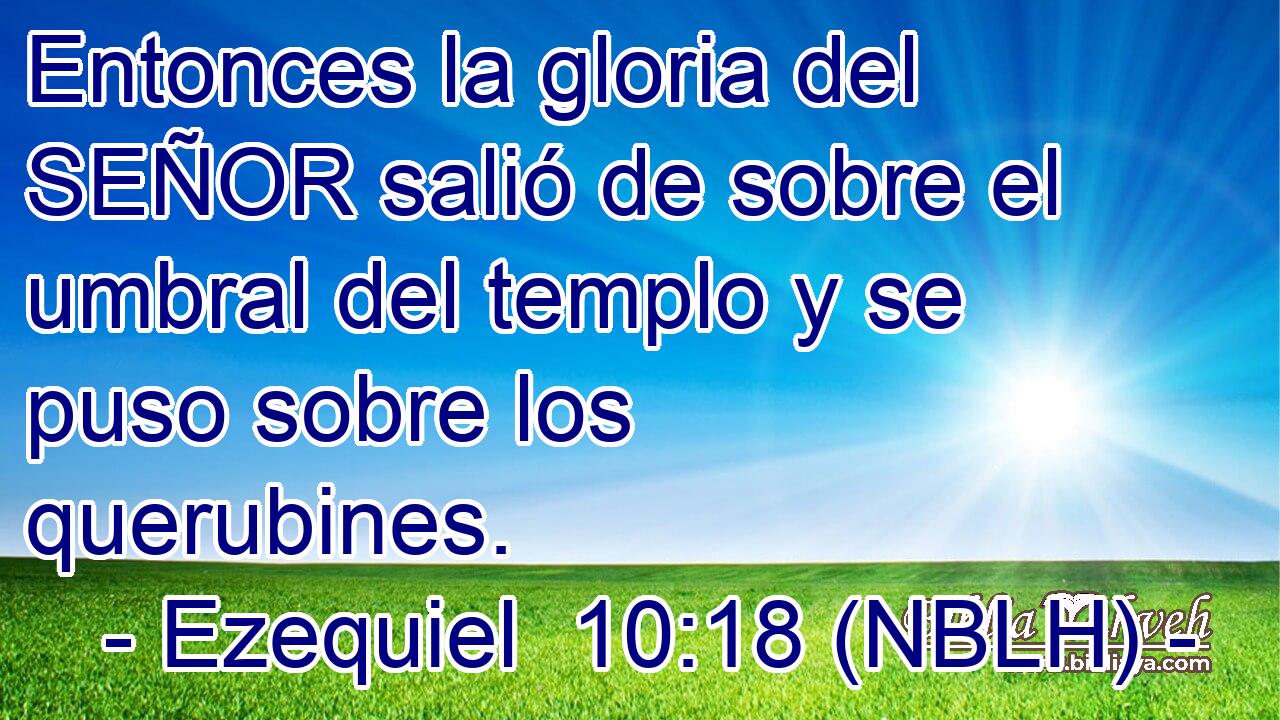  Entonces la gloria del SEÑOR salió de sobre el umbral del templo y se puso sobre los querubines. 