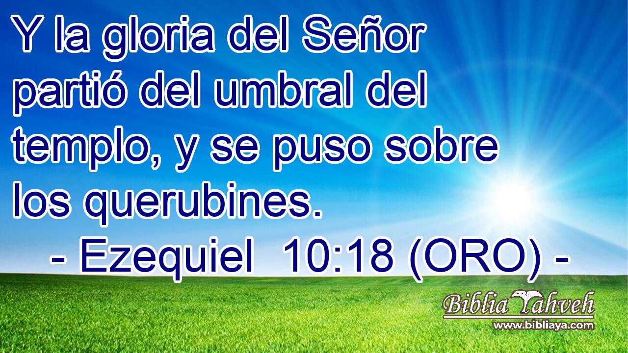  Y la gloria del Señor partió del umbral del templo, y se puso sobre los querubines. 