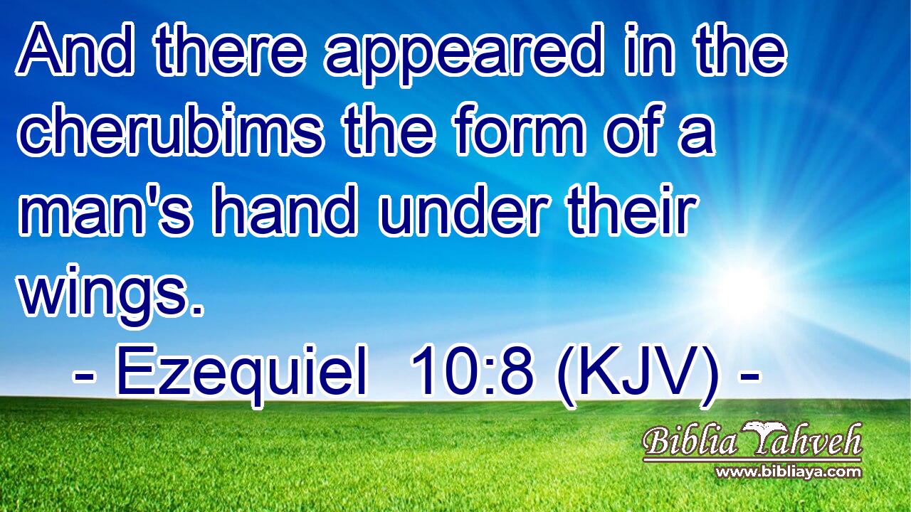 And there appeared in the cherubims the form of a man's hand under their wings.