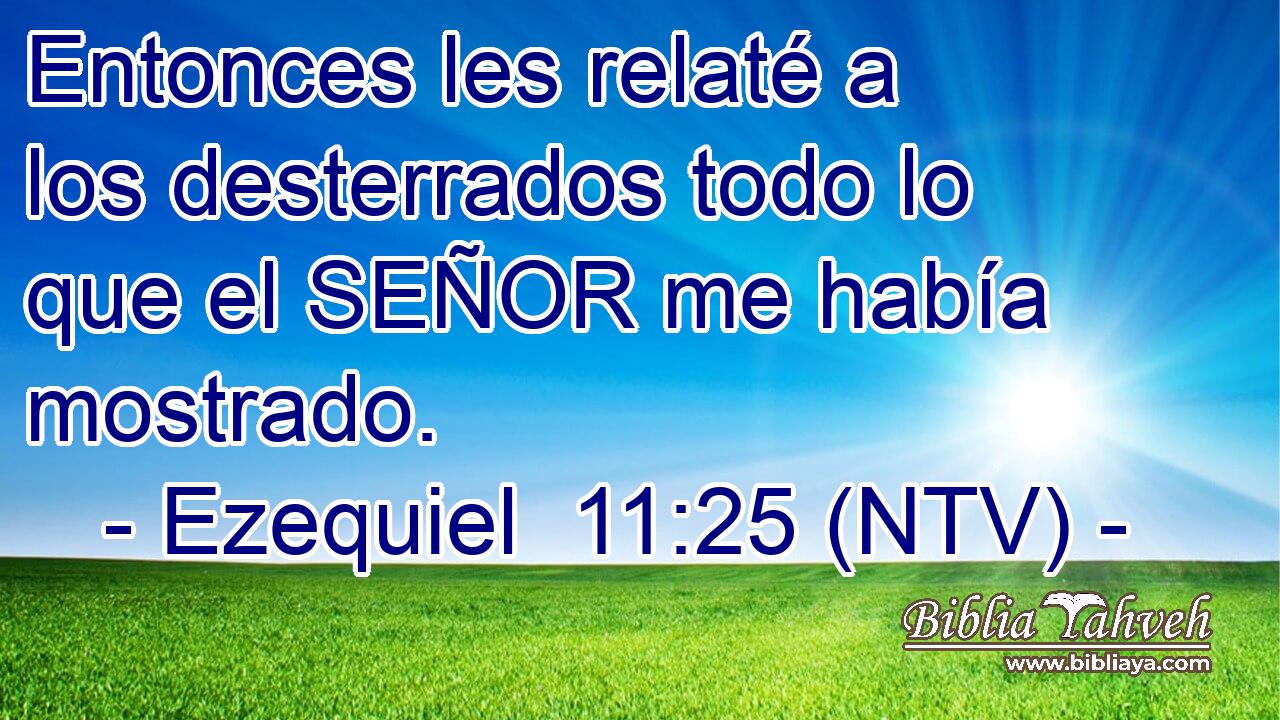Entonces les relaté a los desterrados todo lo que el SEÑOR me había mostrado.