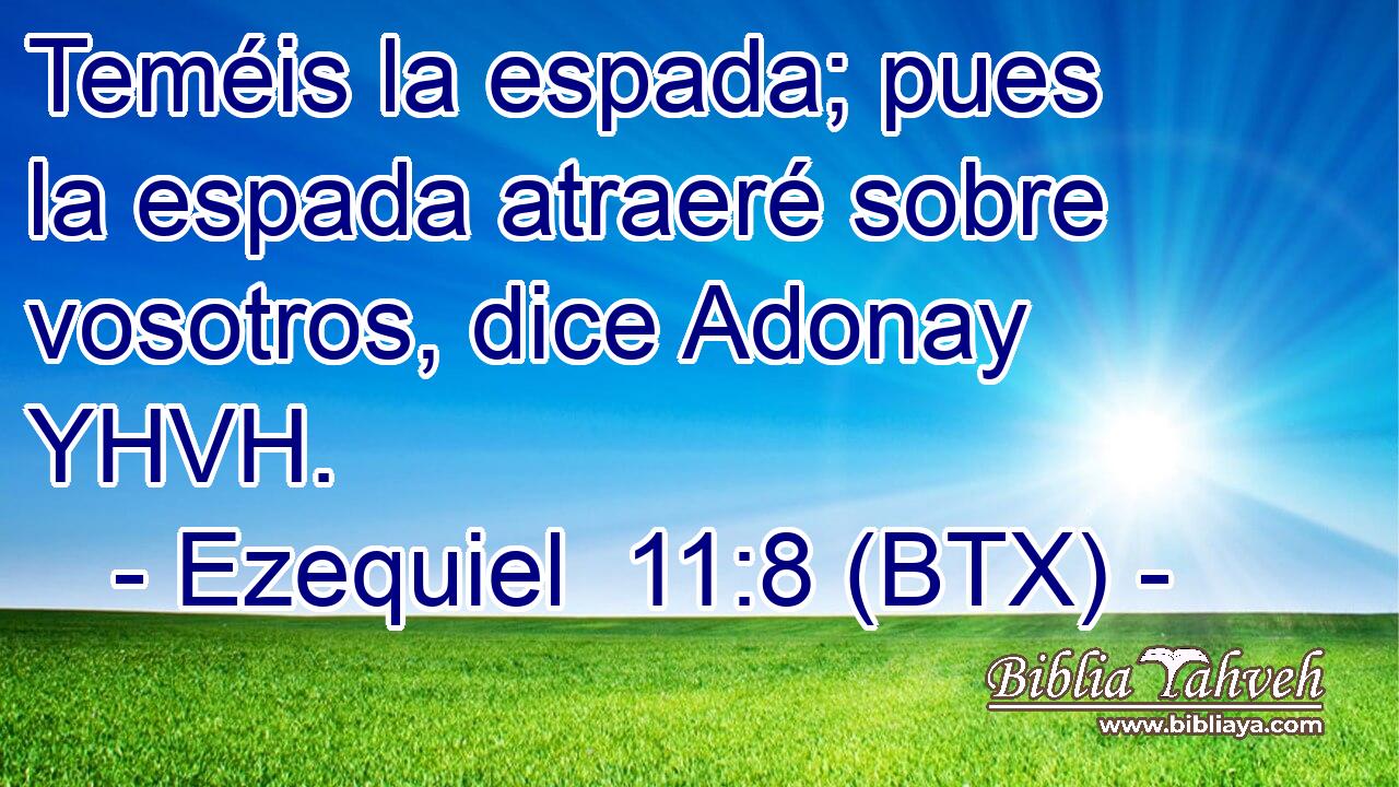 Teméis la espada; pues la espada atraeré sobre vosotros, dice Adonay YHVH.