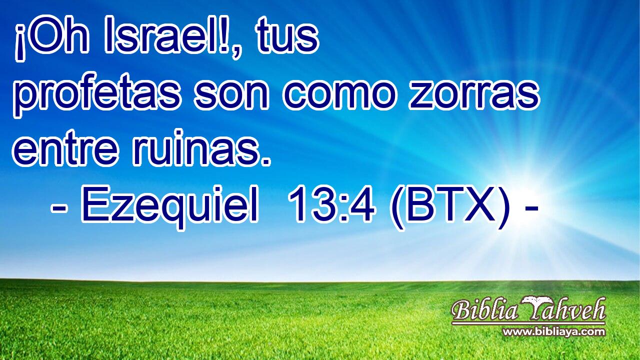 ¡Oh Israel!, tus profetas son como zorras entre ruinas.