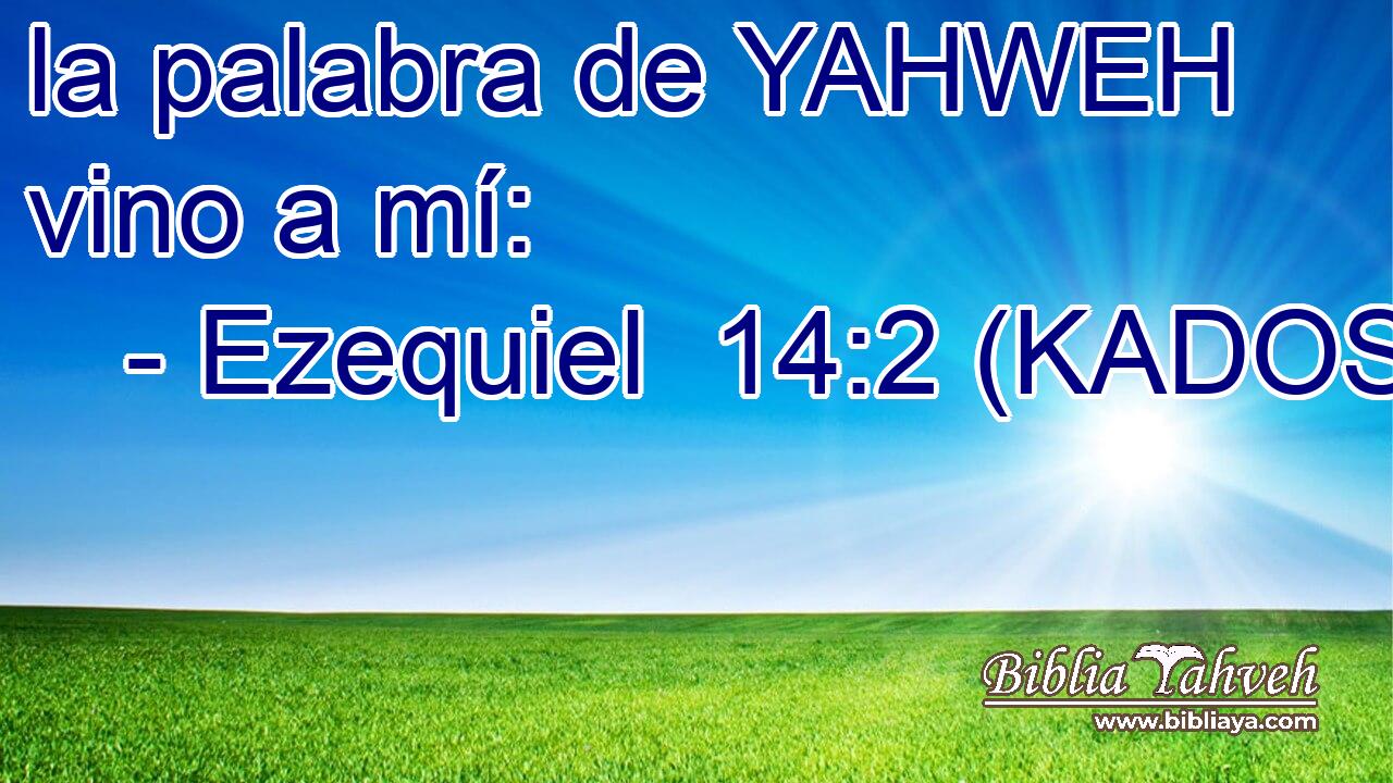  la palabra de YAHWEH vino a mí: 