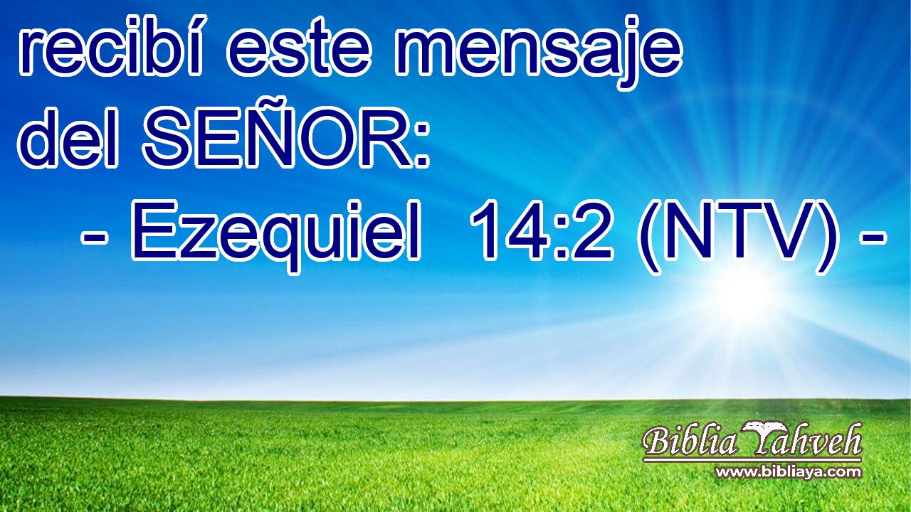 recibí este mensaje del SEÑOR: