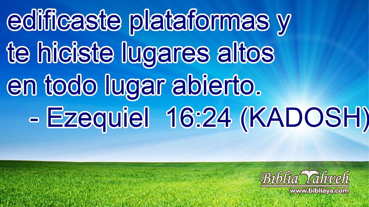 edificaste plataformas y te hiciste lugares altos en todo lugar abierto. 