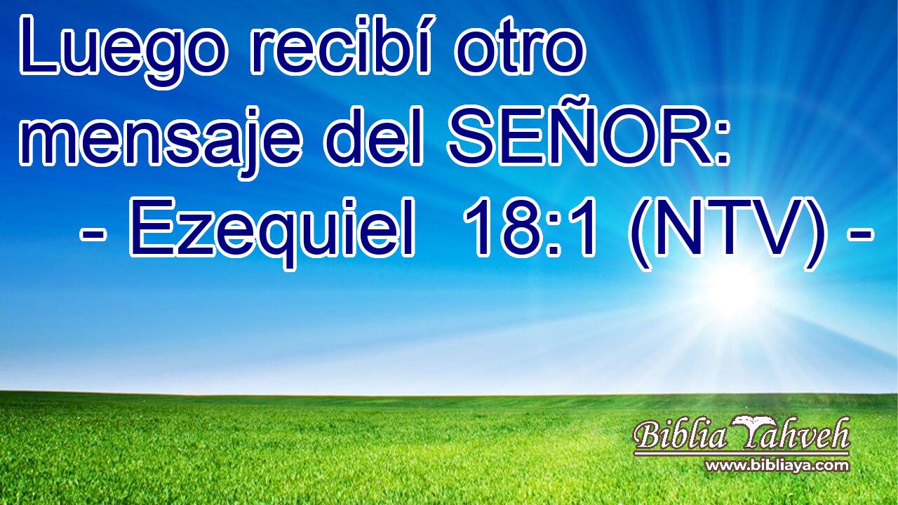 Luego recibí otro mensaje del SEÑOR: