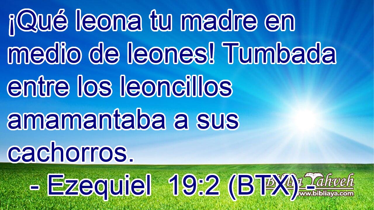 ¡Qué leona tu madre en medio de leones! Tumbada entre los leoncillos amamantaba a sus cachorros.