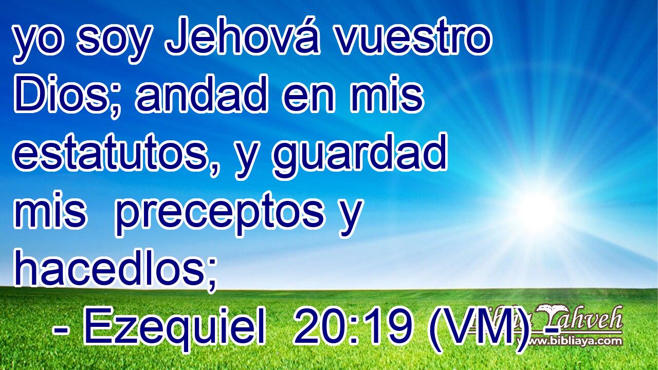  yo soy Jehová vuestro Dios; andad en mis estatutos, y guardad mis  preceptos y hacedlos; 