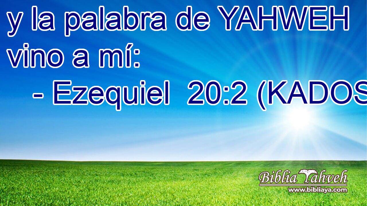  y la palabra de YAHWEH vino a mí: 