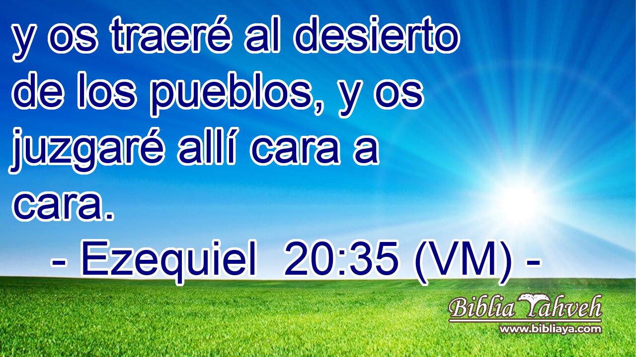  y os traeré al desierto de los pueblos, y os juzgaré allí cara a cara. 