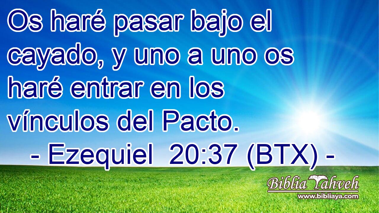 Os haré pasar bajo el cayado, y uno a uno os haré entrar en los vínculos del Pacto.