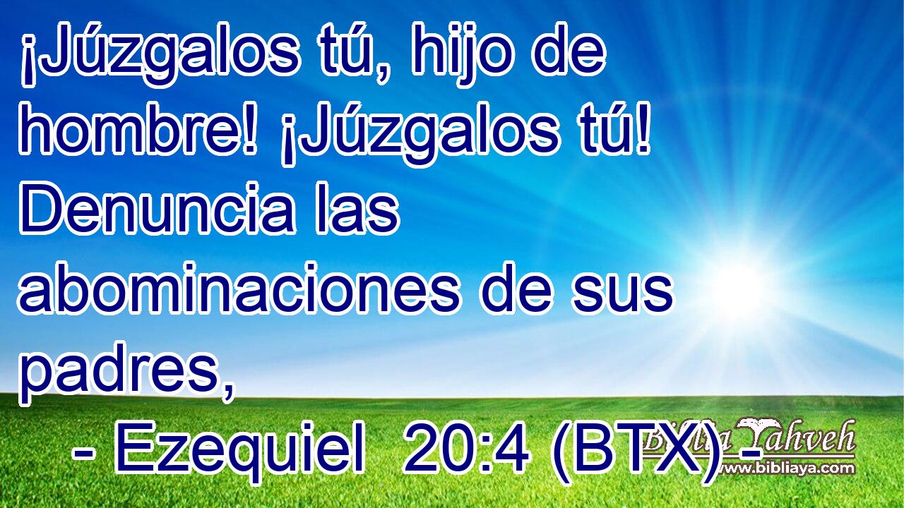 ¡Júzgalos tú, hijo de hombre! ¡Júzgalos tú! Denuncia las abominaciones de sus padres,