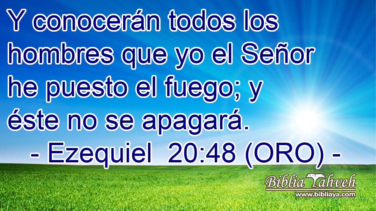  Y conocerán todos los hombres que yo el Señor he puesto el fuego; y éste no se apagará. 
