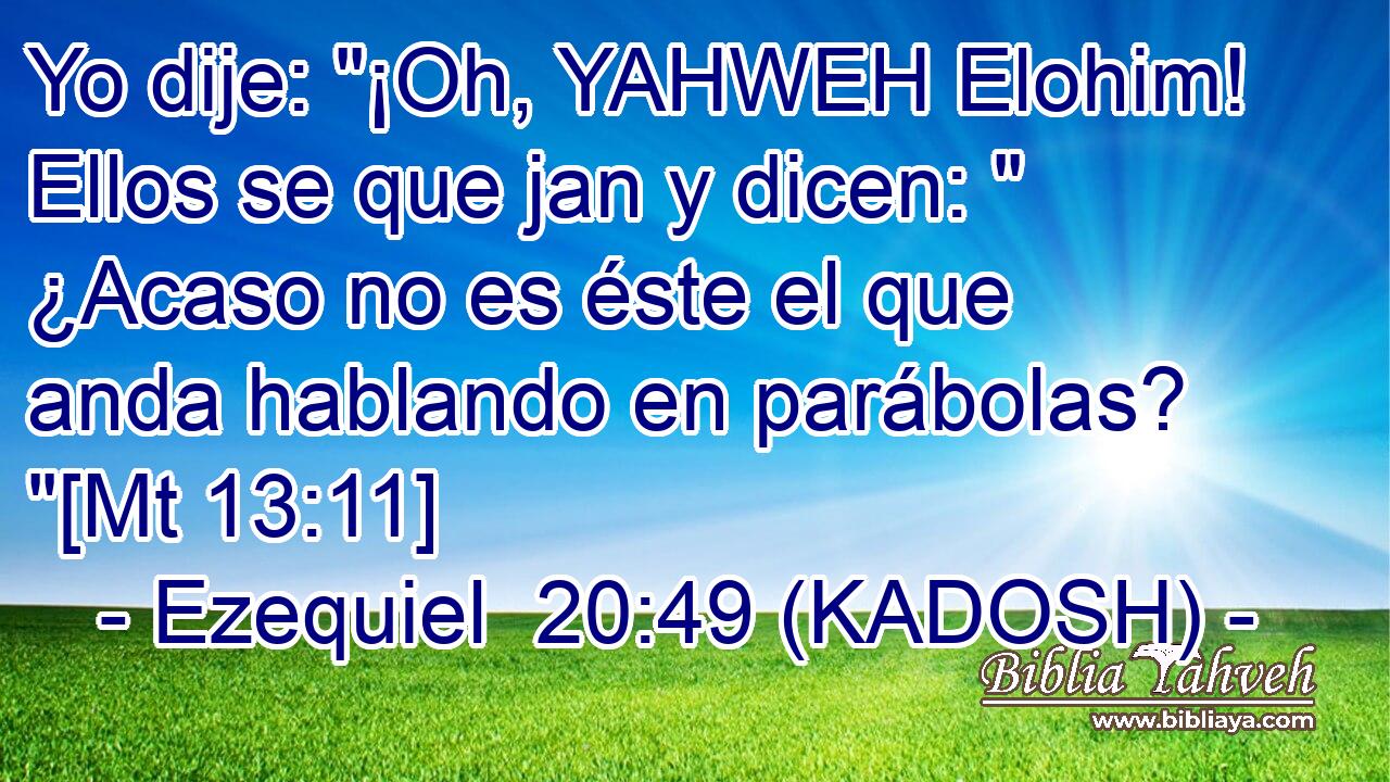  Yo dije: 