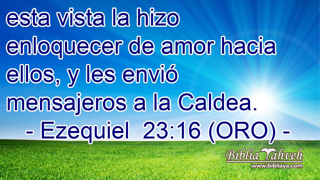  esta vista la hizo enloquecer de amor hacia ellos, y les envió mensajeros a la Caldea. 