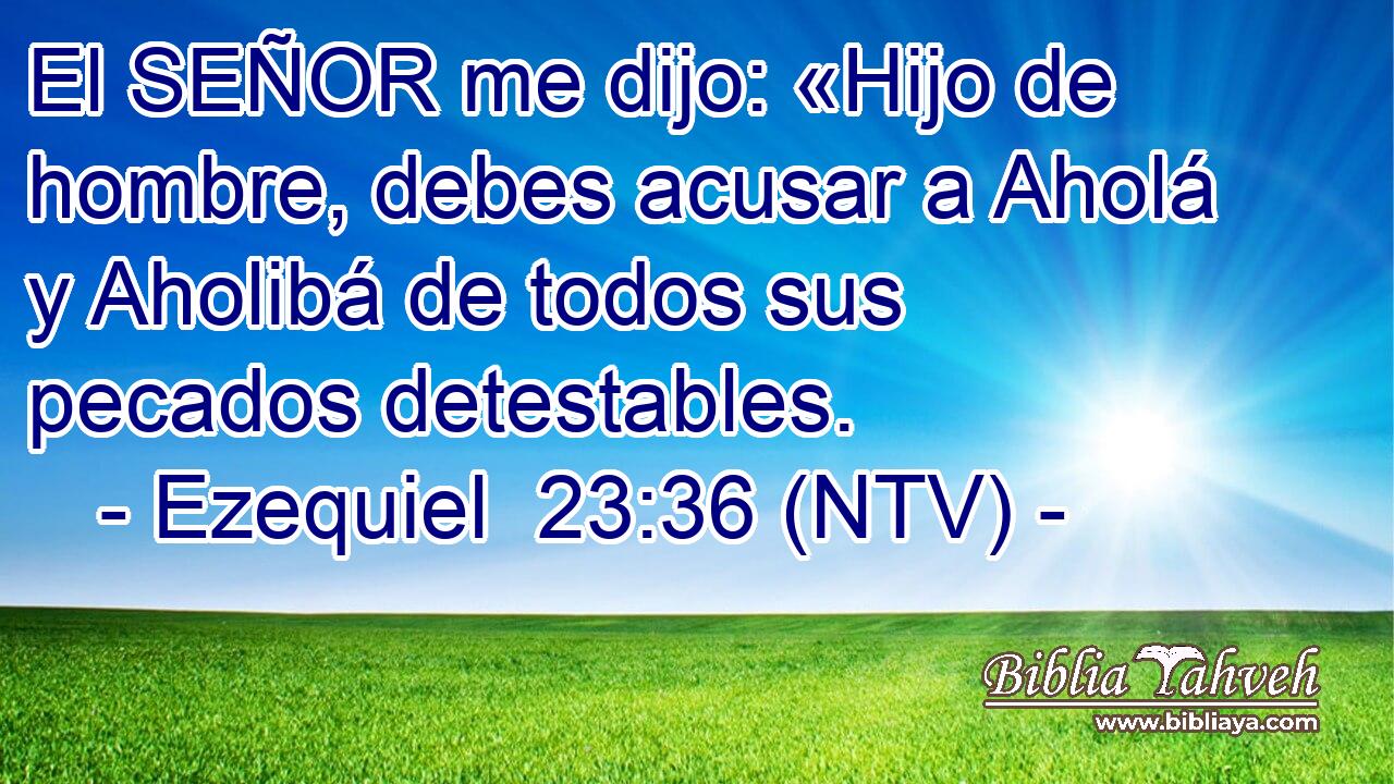 El SEÑOR me dijo: «Hijo de hombre, debes acusar a Aholá y Aholibá de todos sus pecados detestables.