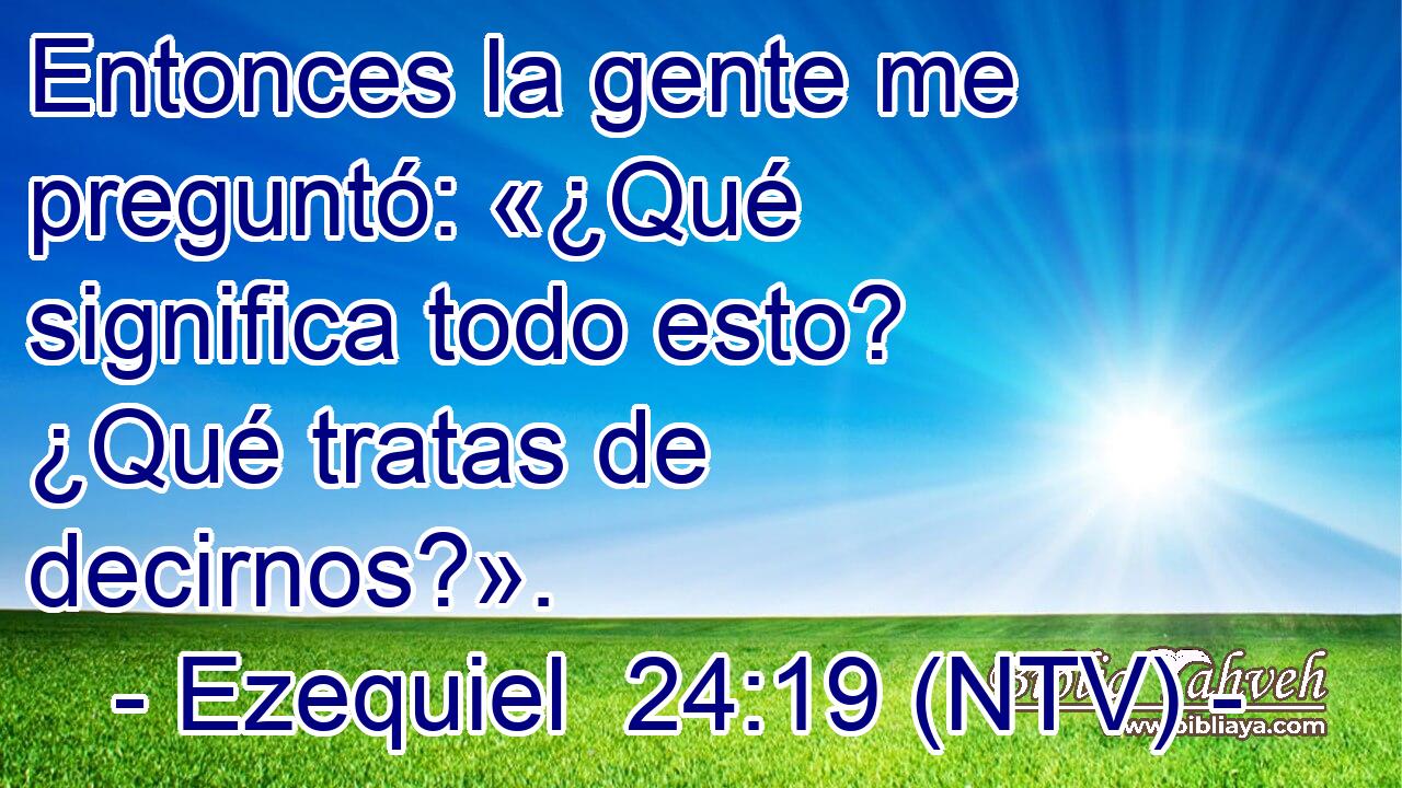 Entonces la gente me preguntó: «¿Qué significa todo esto? ¿Qué tratas de decirnos?».
