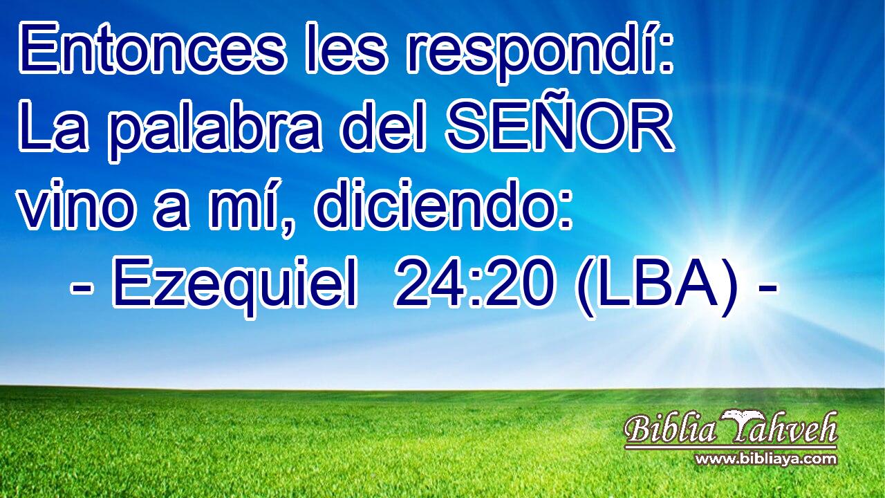 Entonces les respondí: La palabra del SEÑOR vino a mí, diciendo: