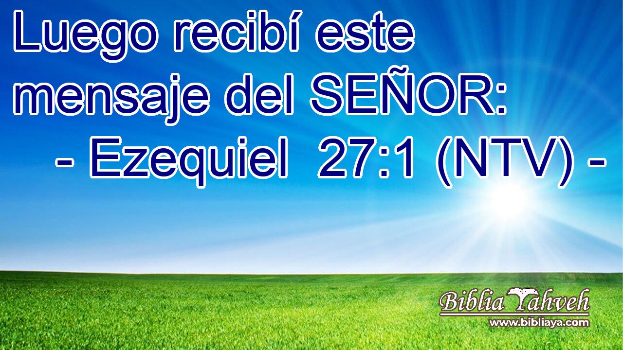 Luego recibí este mensaje del SEÑOR: