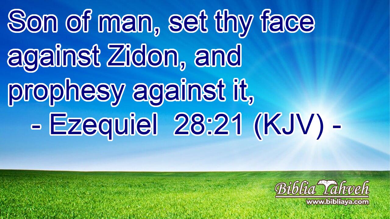 Son of man, set thy face against Zidon, and prophesy against it,