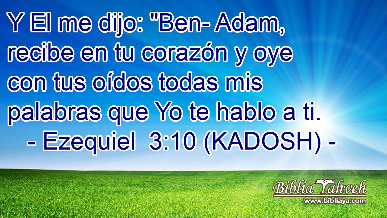  Y El me dijo: 