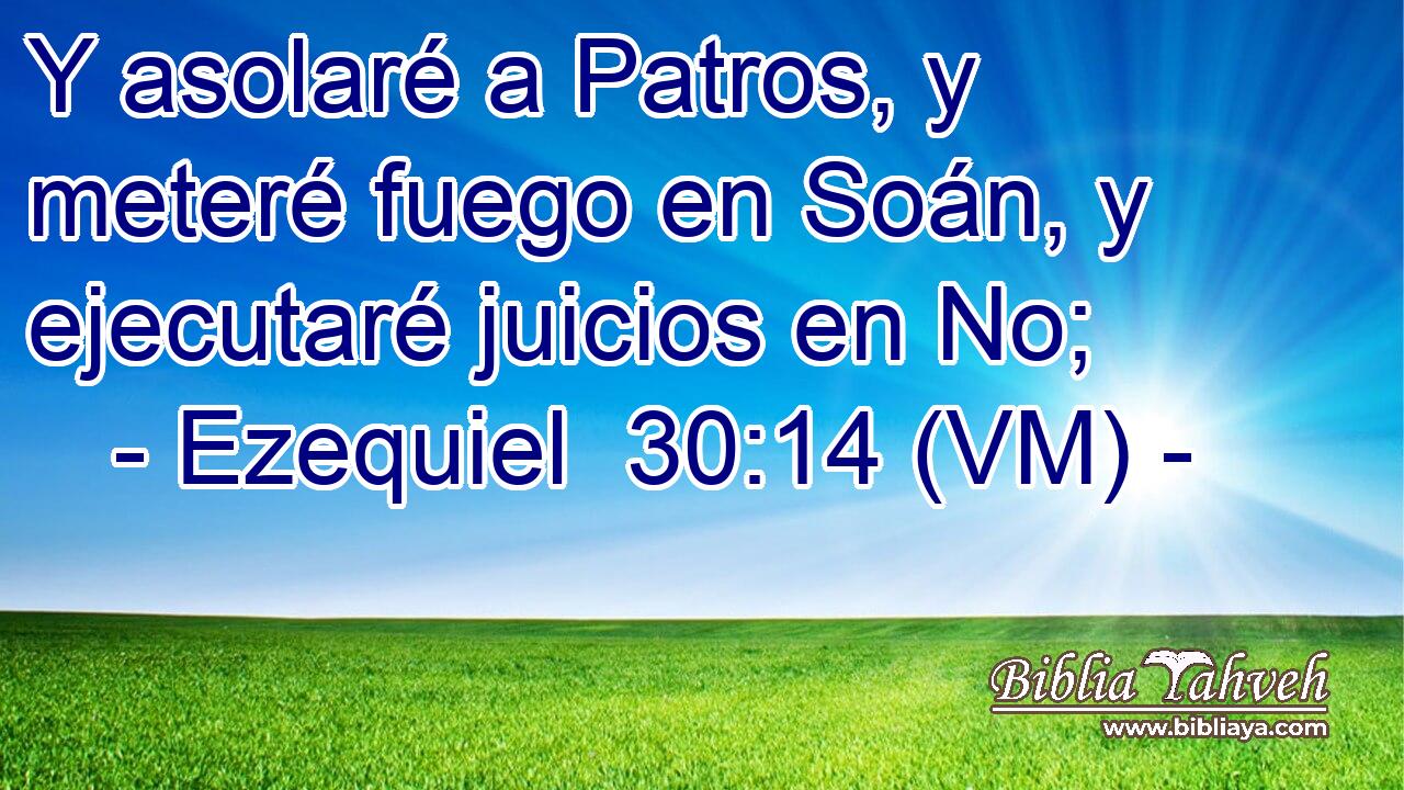  Y asolaré a Patros, y meteré fuego en Soán, y ejecutaré juicios en No; 