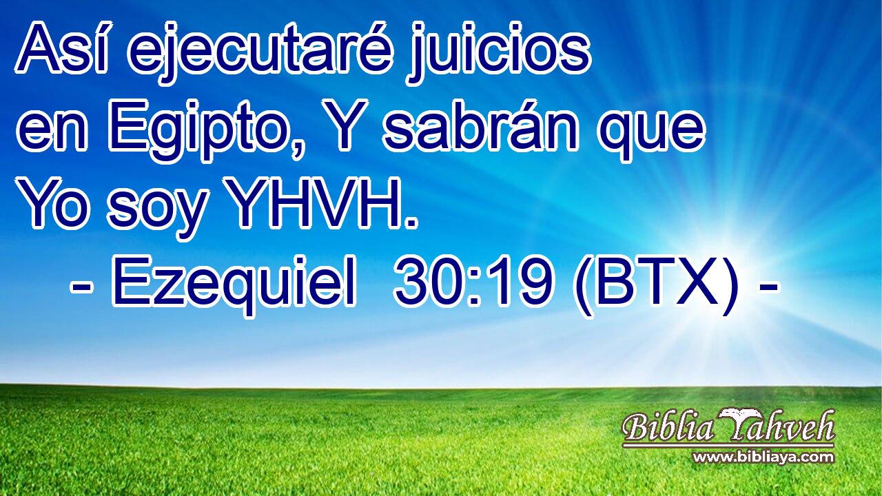 Así ejecutaré juicios en Egipto, Y sabrán que Yo soy YHVH.